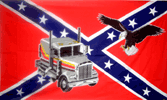 sudiste truck usa  flag