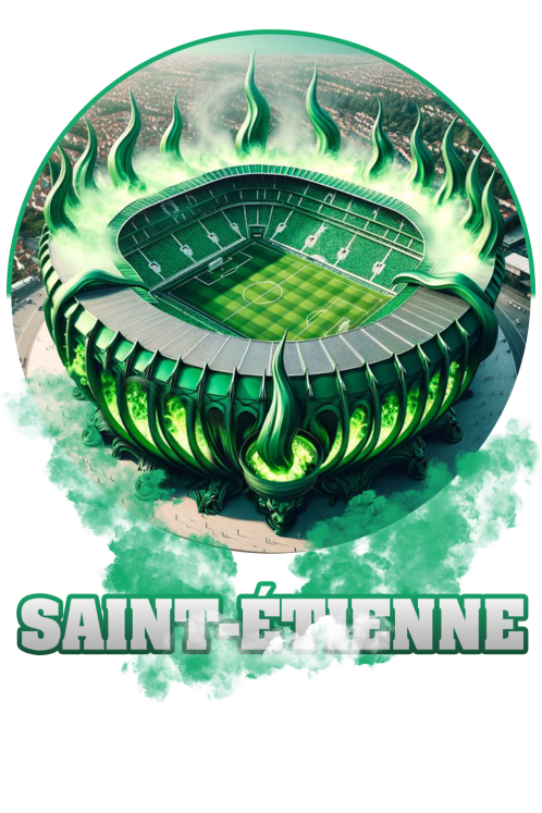 TEE-SHIRT  SUPPORTERS  STADE FUMIGENE  SAINT-ETIENNE  taille XL, L, M, S , XS